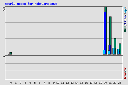 Hourly usage for February 2026