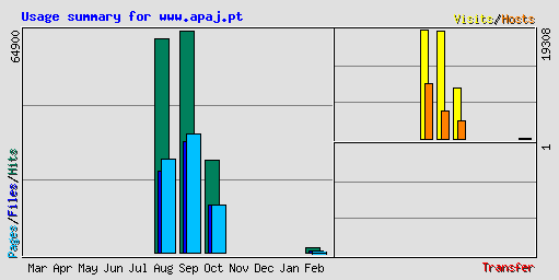 Usage summary for www.apaj.pt